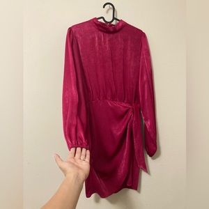 NWOT Zara Bright pink shinny dress
